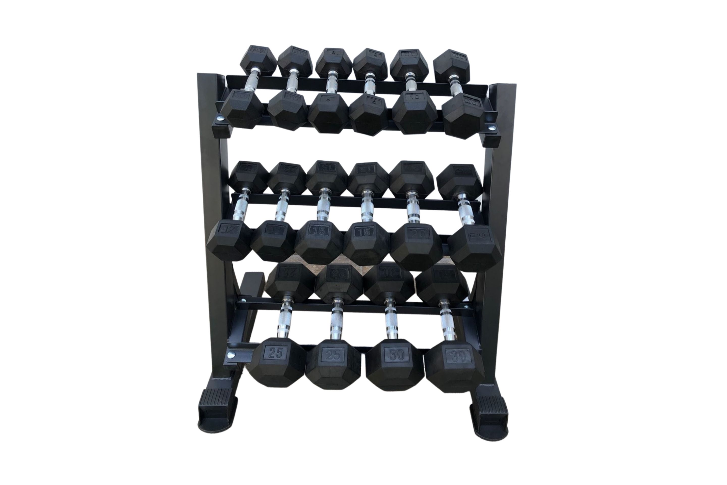 Rack con 8 Pares de Mancuernas