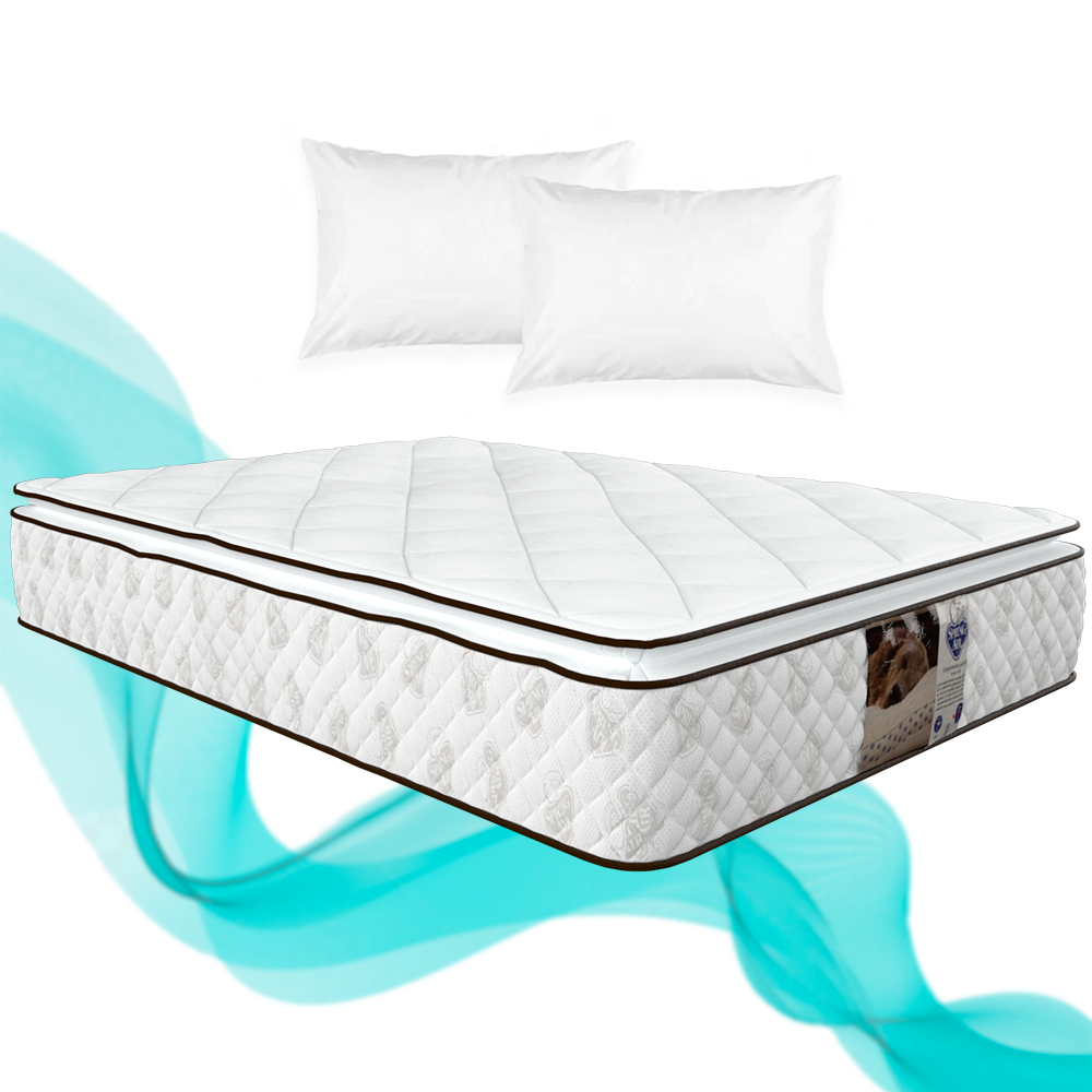 Colchón Matrimonial Allegro Spring Air Ortopédico Con Colchoneta Pillow Top + 2 Almohadas Gratis