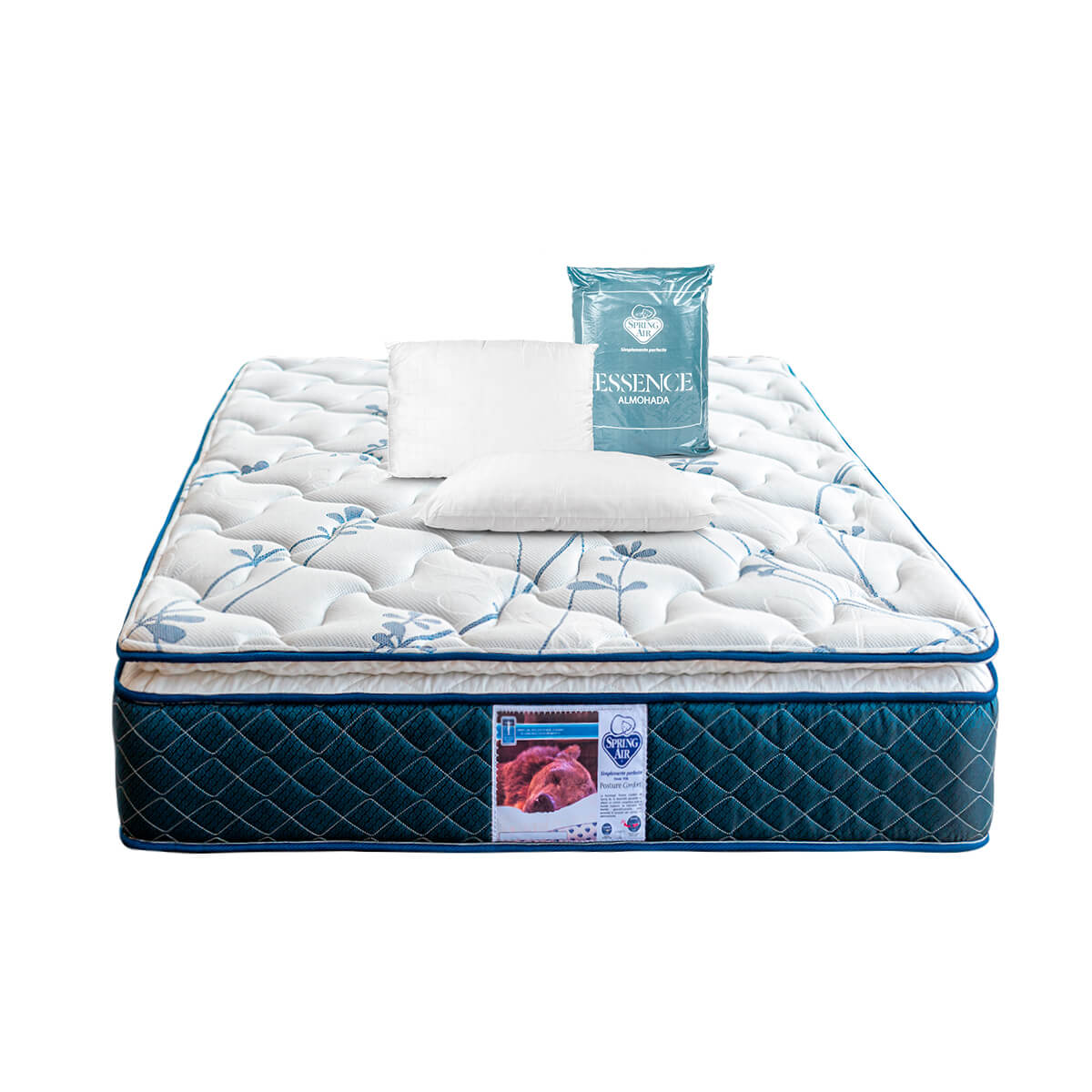 Colchón King size  Spring air Carmín  + Almohadas.