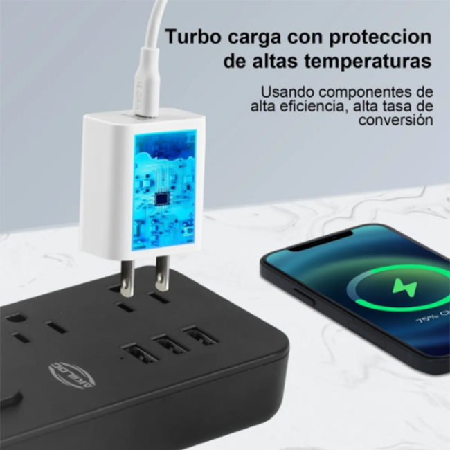 Cargador Carga Rápida Turbo Tipo C 3.0a