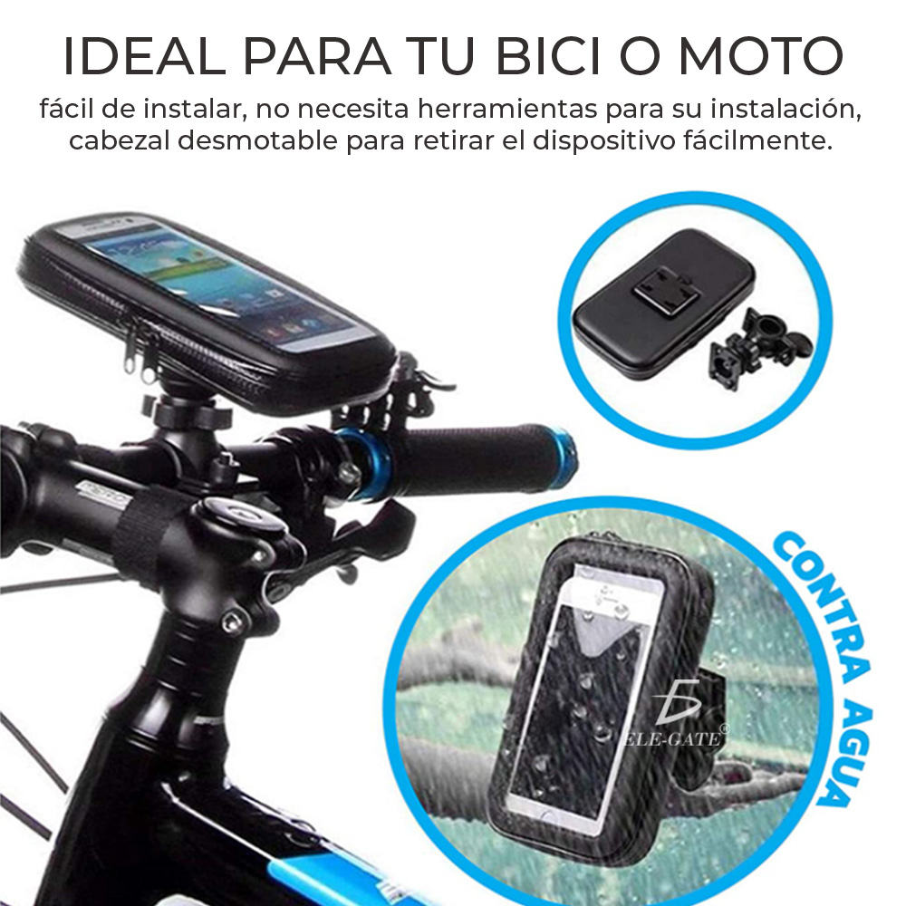 Soporte Base Porta Celular Bicicleta Moto Universal para Lluvia