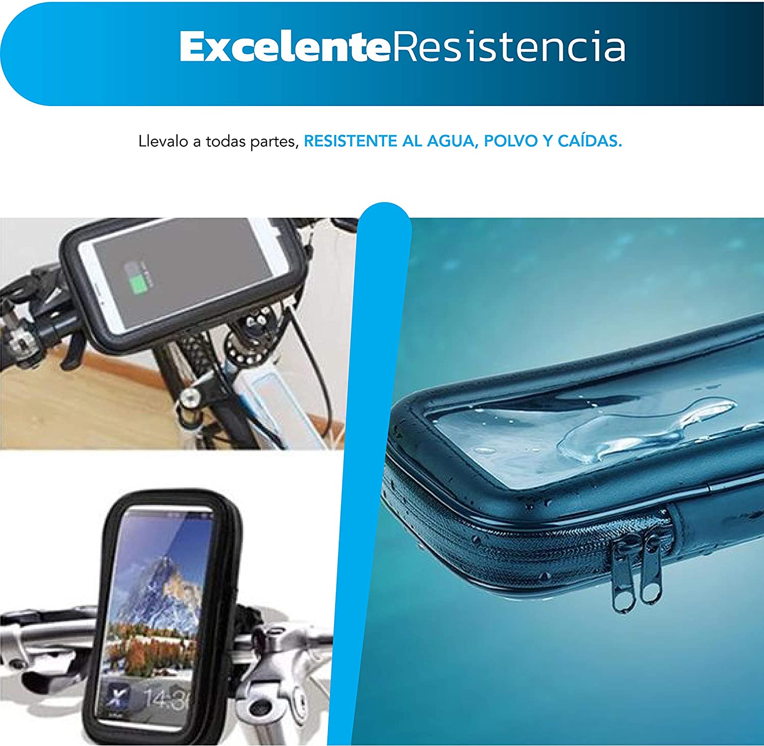 Soporte Base Porta Celular Bicicleta Moto Universal para Lluvia
