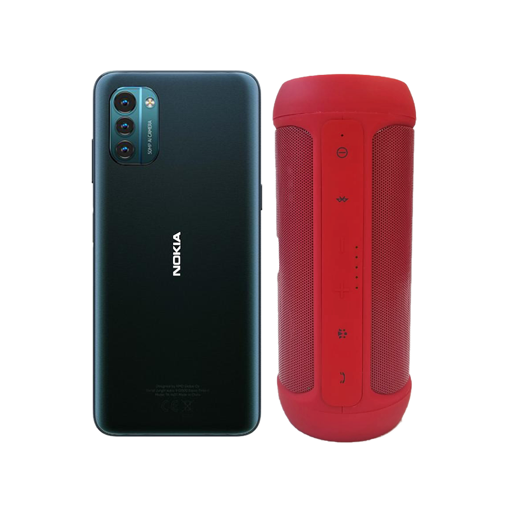 Nokia G21 4/128 GB Azul (Dual SIM) + Bocina Charge2 Roja