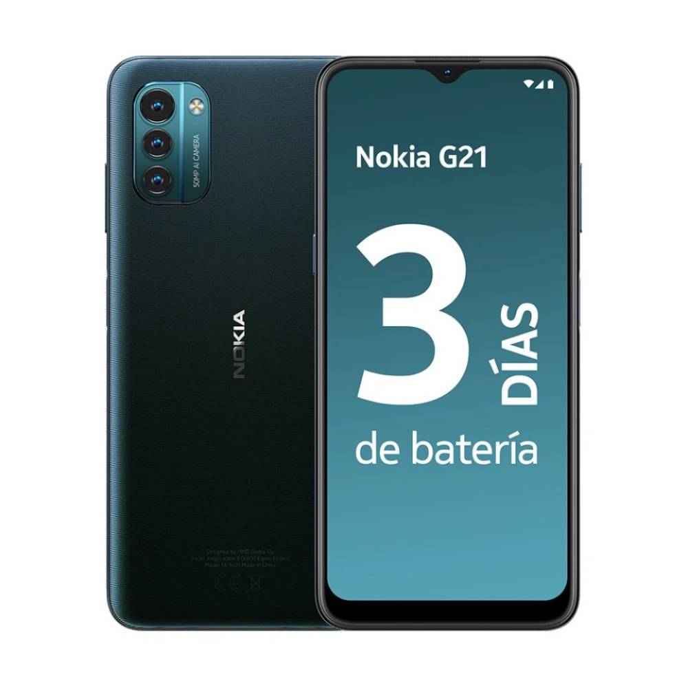 Nokia G21 4/128 GB Azul (Dual SIM) + Bocina Charge2 Roja