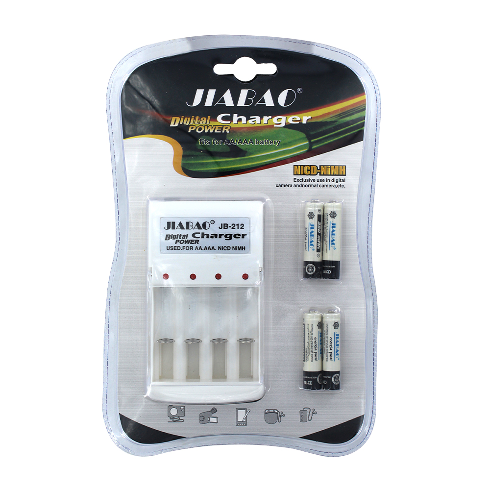 Cargador De Pilas Baterias Aa Aaa + 4 Pilas Recargables