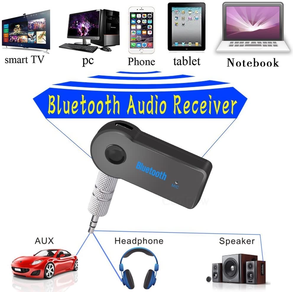 Receptor Auxiliar Bluetooth Aux 3.5 Auto Coche Manos Libres