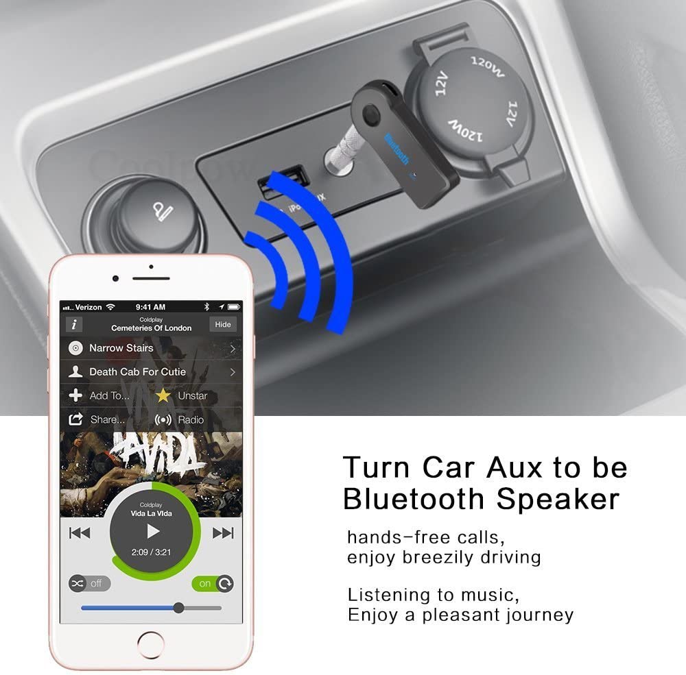 Receptor Auxiliar Bluetooth Aux 3.5 Auto Coche Manos Libres