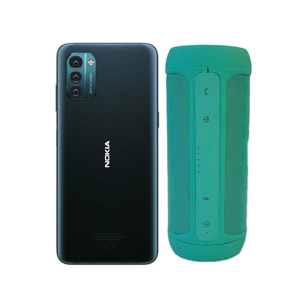 Nokia G21 4/128 GB Azul (Dual SIM) + Bocina Charge2 Verde
