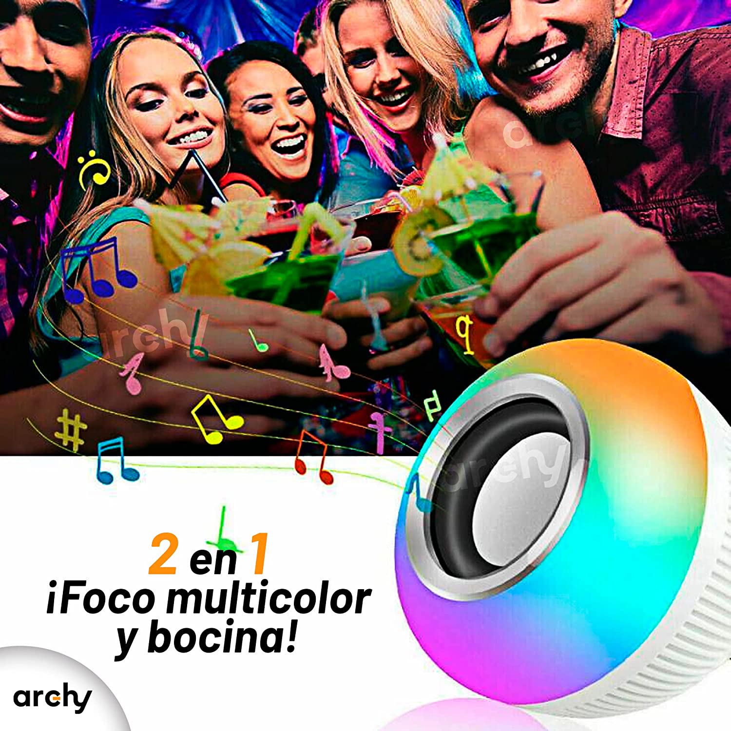 Bombilla Lampara Foco Musical Altavoz Bluetooth