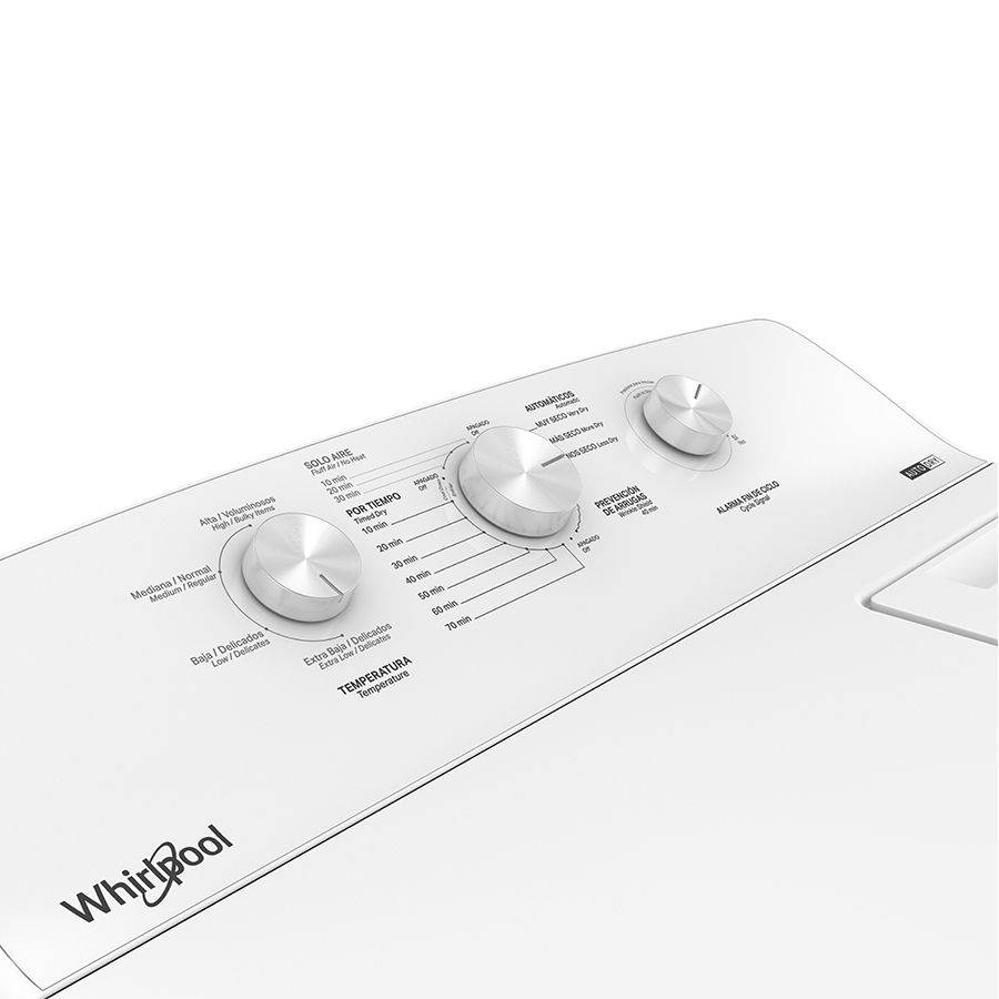 Secadora Carga Superior Whirlpool Eléctrica 18kgs Blanco 7MWED1730JQ