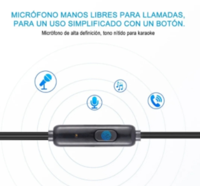 Audífonos Manos Libres Control Y Micrófono 3.5m 