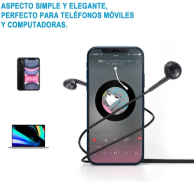 Audífonos Manos Libres Control Y Micrófono 3.5m 