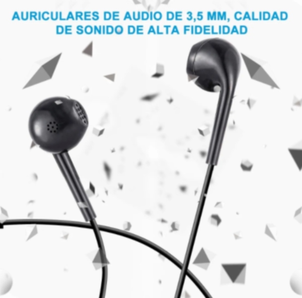 Audífonos Manos Libres Control Y Micrófono 3.5m 