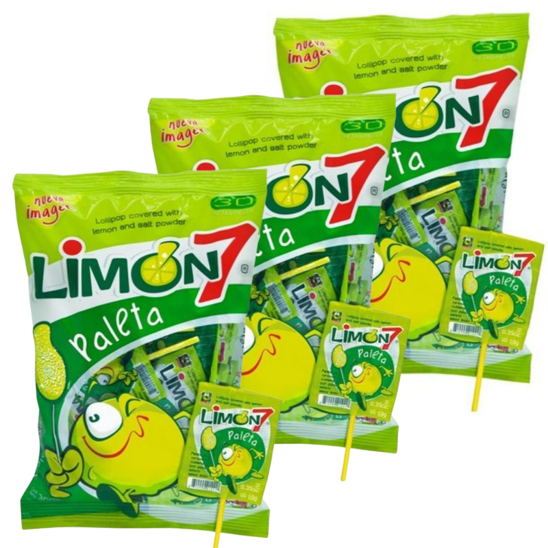 Paquete 6 Paletas Limon 7 - 30 piezas c/u