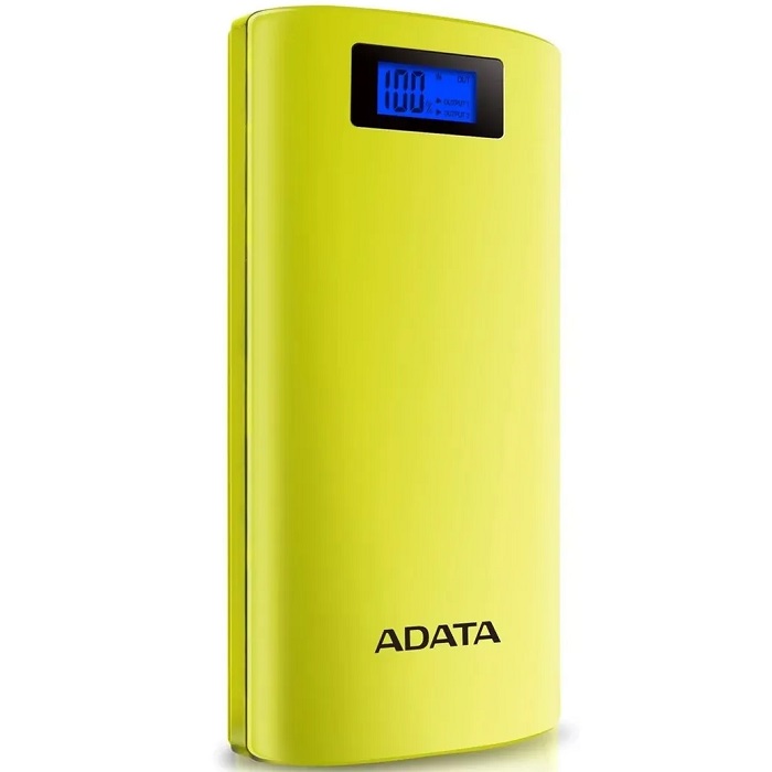 Bateria Adata P20000D 20000mAh Amarillo USB Power Bank Cargador Portatil AP20000D-DGT-5V-CYL