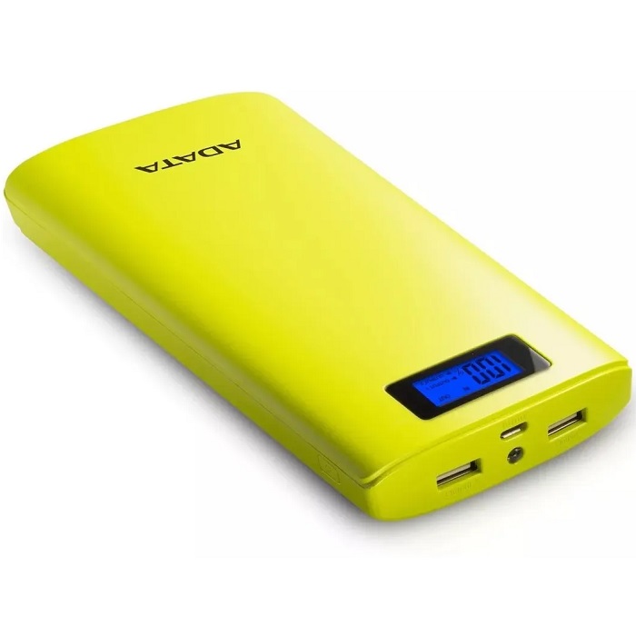 Bateria Adata P20000D 20000mAh Amarillo USB Power Bank Cargador Portatil AP20000D-DGT-5V-CYL