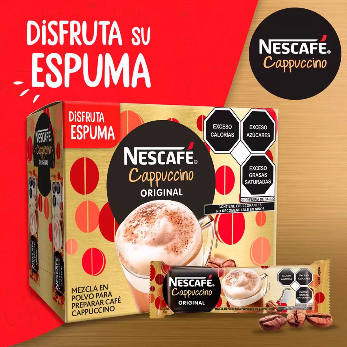 Cappuccino Original Nescafé 30 Sobres De 20g C/u