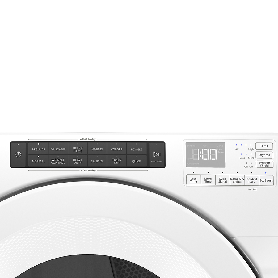 Secadora Carga Frontal de Gas 18 KG alta eficiencia HE Blanco 7MWGD5622HW