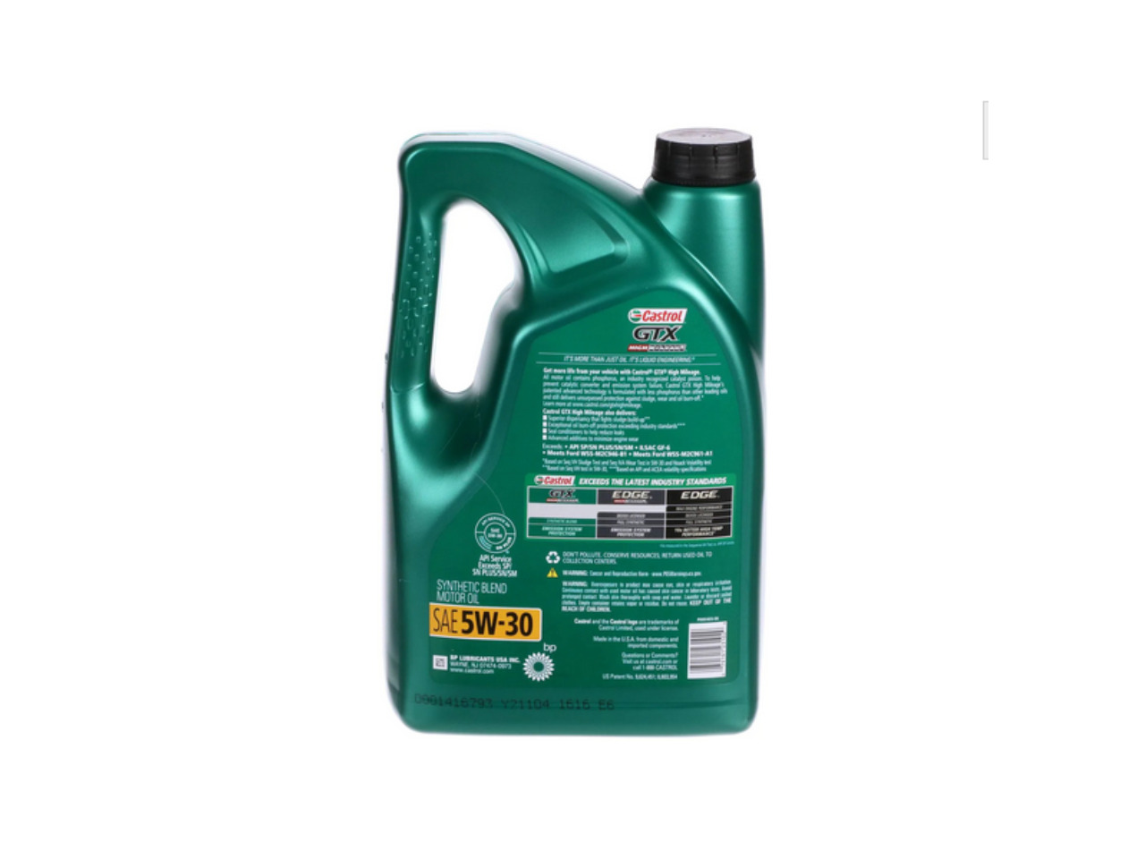 Castrol Gtx Alto Kilometraje 5w30 Mezcla de Sintético 4.73 Litros
