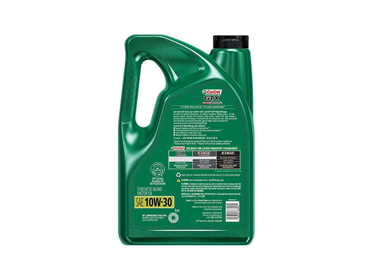 Castrol Gtx Alto Kilometraje 10w40 Mezcla de Sintético 4.73 Litros 