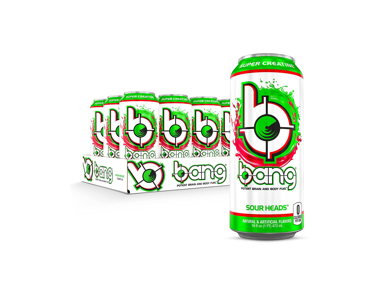 Bang Energy Drink Sour Heads 12 Pack