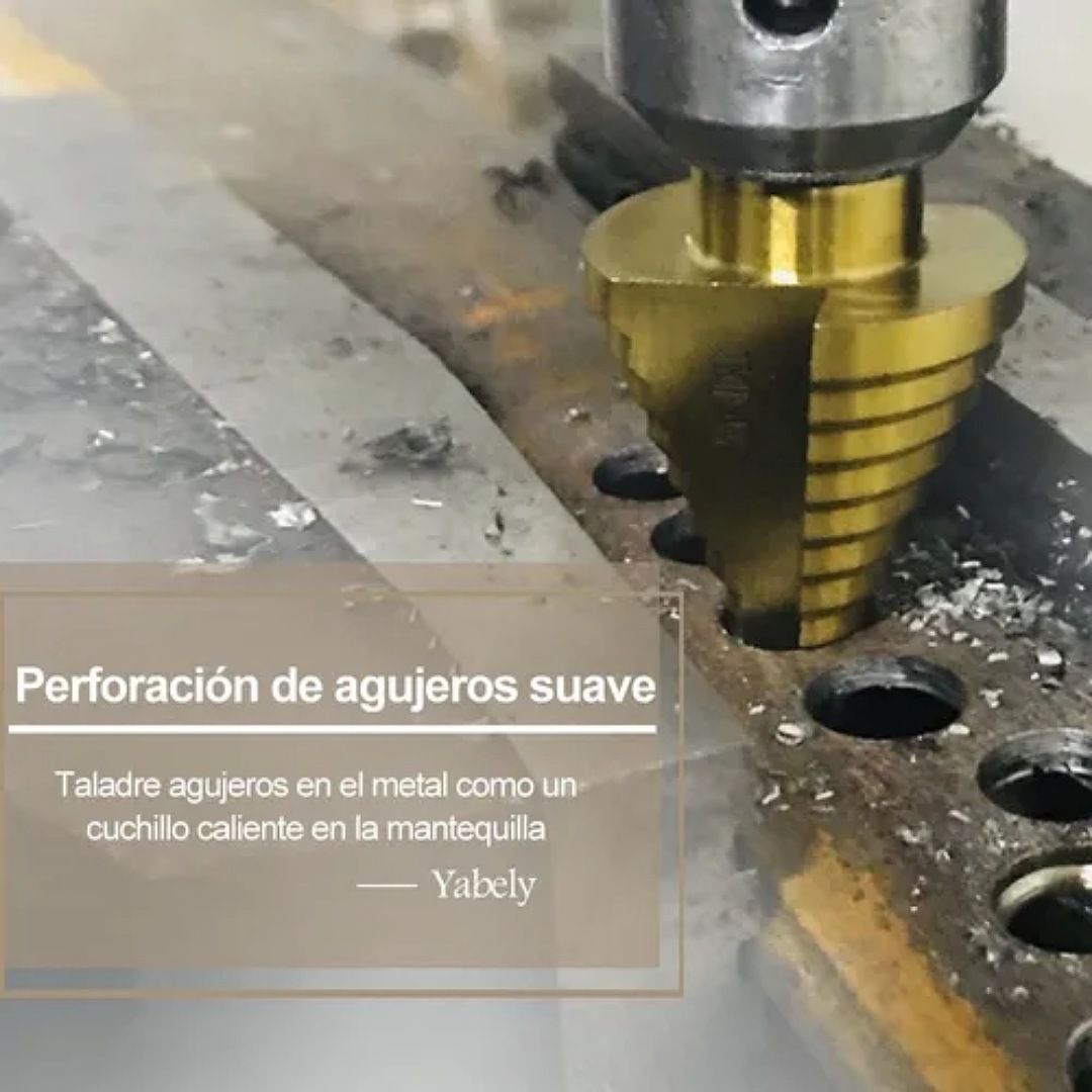 Broca Escalonada De Acero Rápido 6 Uds.+estuche De Aluminio