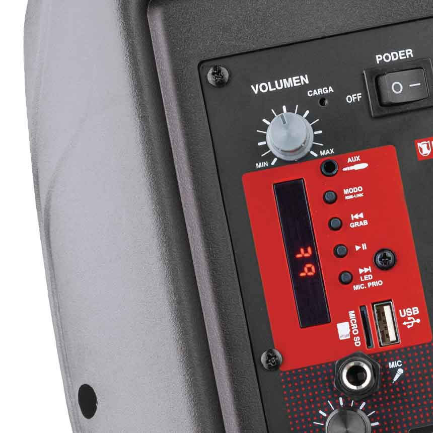 Bafle Recargable Kaiser GEM-5908 De 8 Pulgadas - Negro