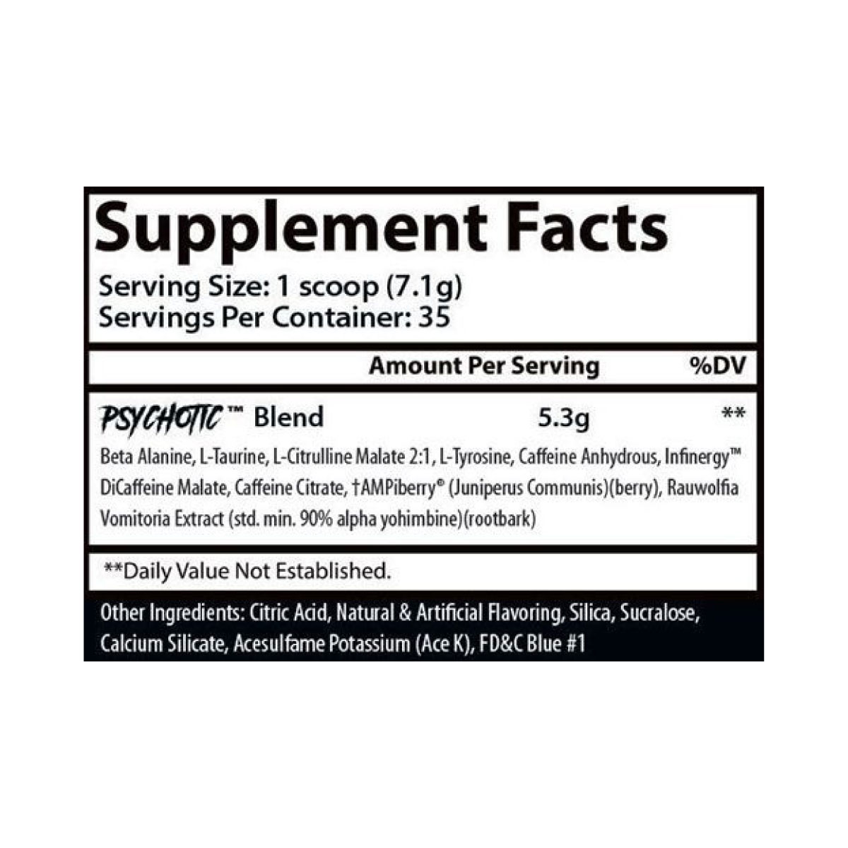 Pre-Entreno Insane Labz Psychotic Hellboy 247g 35 serv.