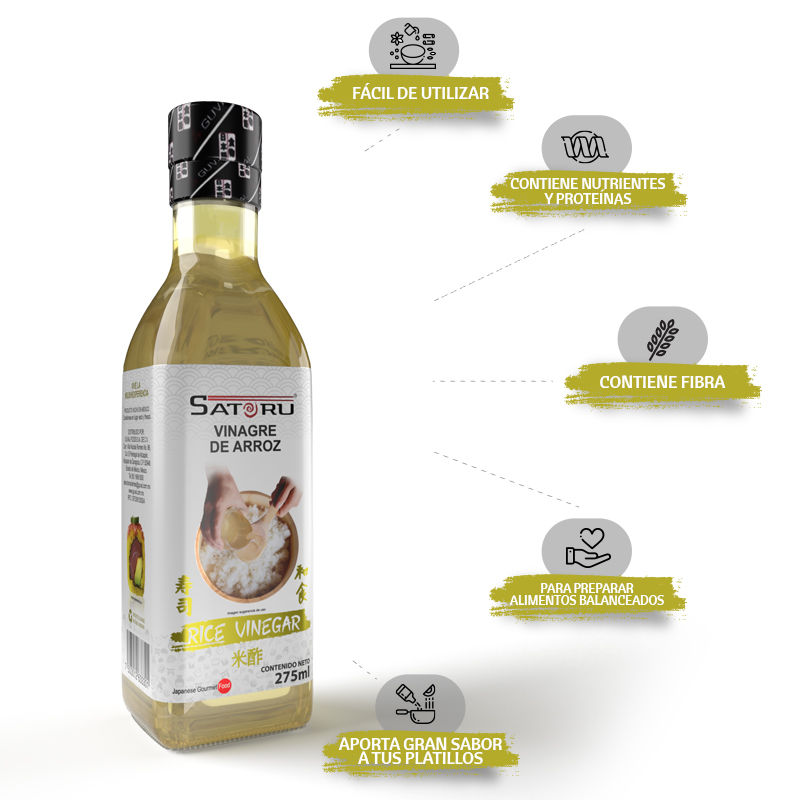 Vinagre De Arroz Para Preparar Sushi 275ml SATORU
