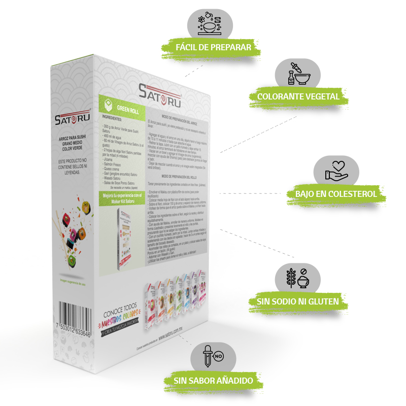 Arroz Para Sushi Verde 300 grs. SATORU