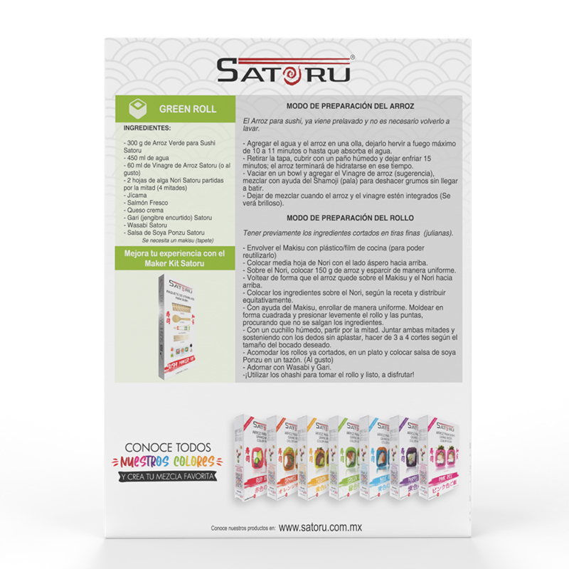 Arroz Para Sushi Verde 300 grs. SATORU