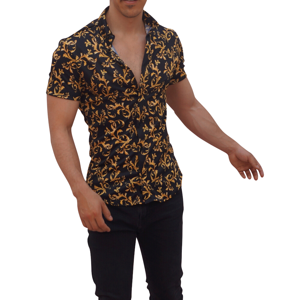 John Leopard Camisa Sublimada Manga Corta