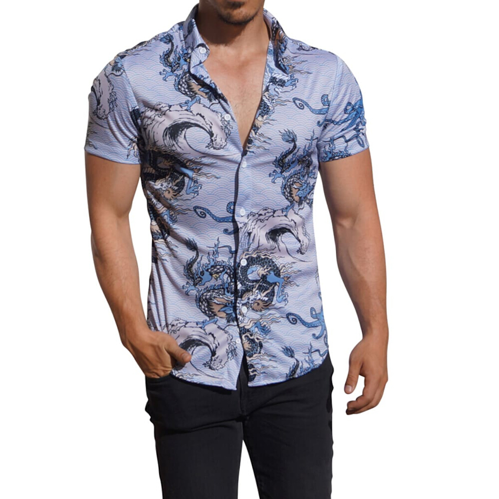 John Leopard Camisa Sublimada Manga Corta