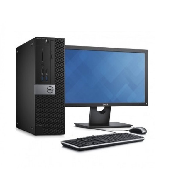 PC Dell Optiplex 7050 SFF-Core i5, 7ma generación- 16GB RAM- 256GB SSD-Monitor 24"- Windows 10 Pro- Equipo Clase A, Reacondicionado. 