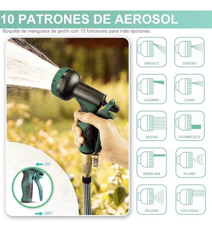 Mangueras Expandibles Jardín 10 Modos De Pulverización