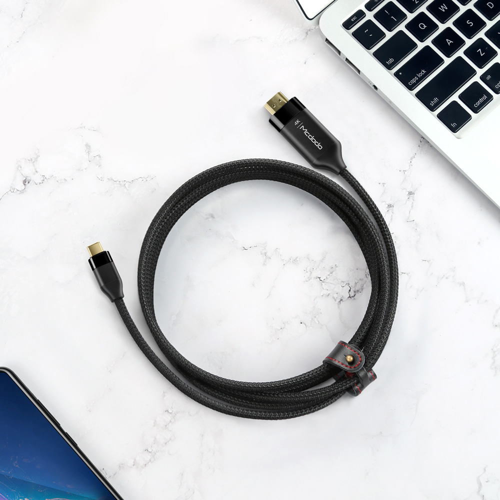 Cable USB Tipo C a HDMI 4K Reforzado con Chapa de Oro 2m.