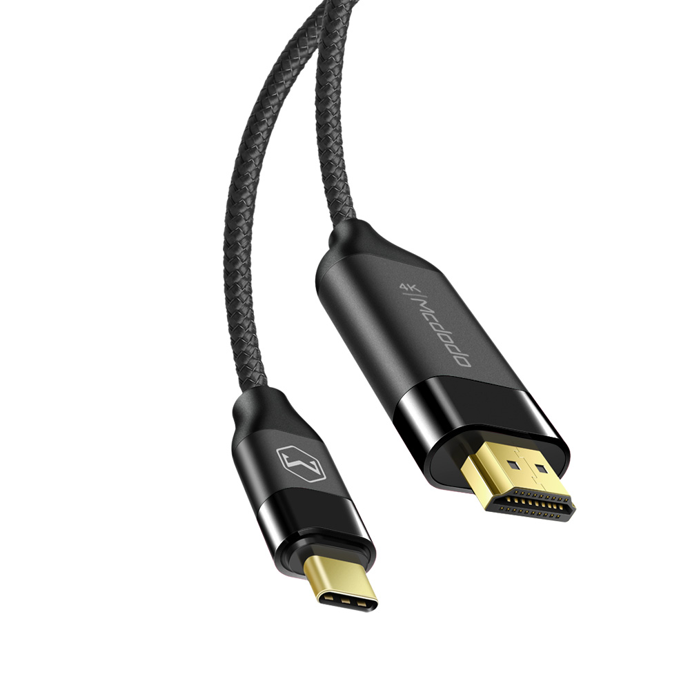 Cable USB Tipo C a HDMI 4K Reforzado con Chapa de Oro 2m.