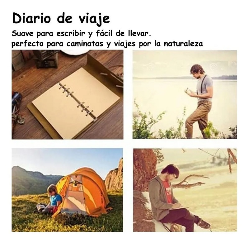 Libreta Vintage De Piel Grande Negro