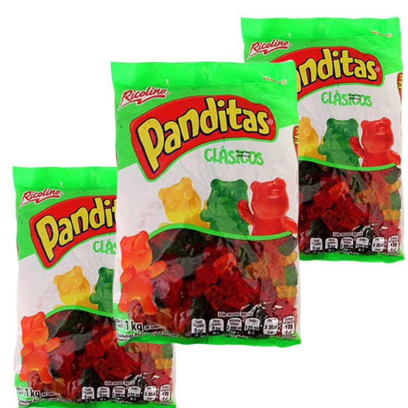 Paquete 4 Gomilocas Panditas 1 kg c/u