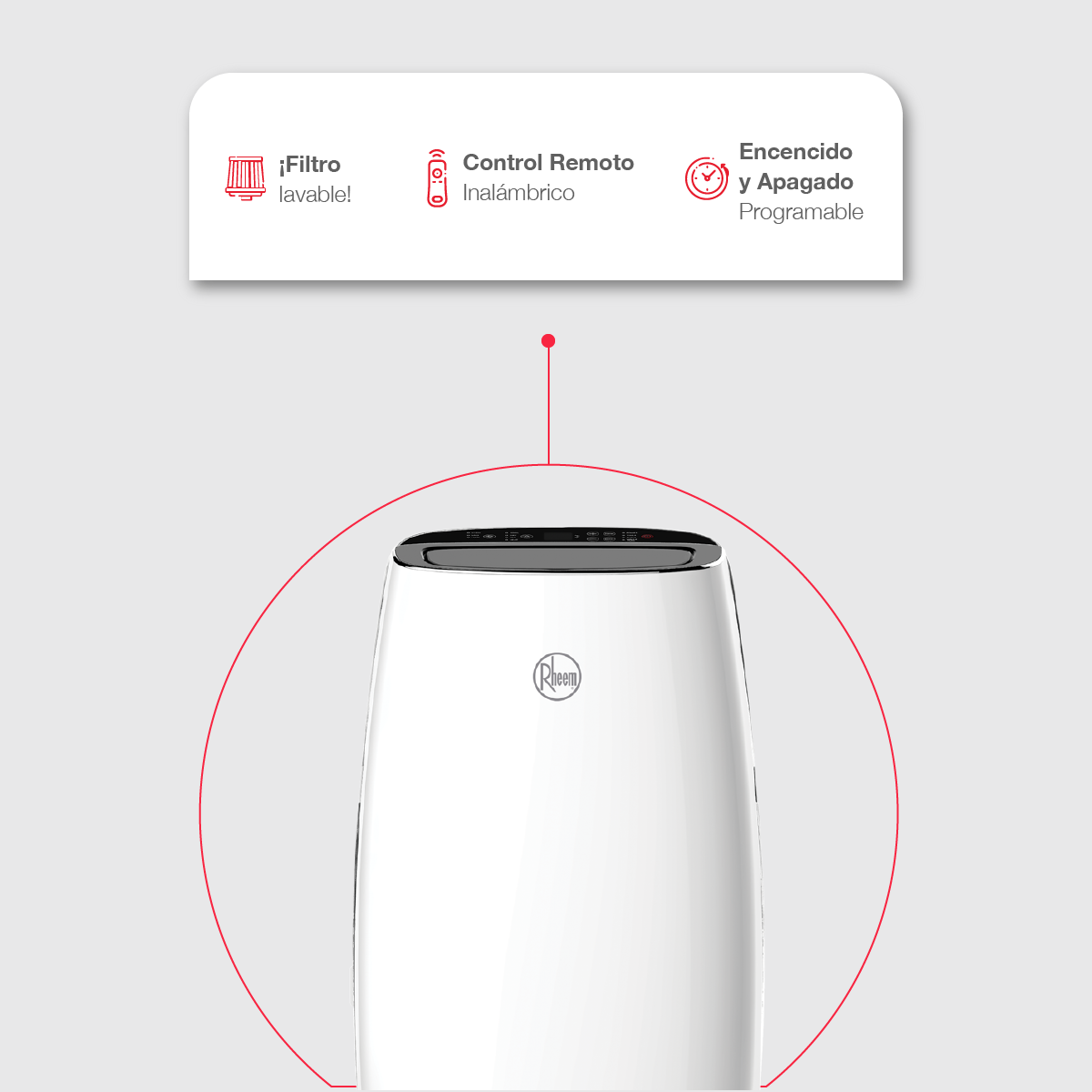 Aire Acondicionado Portatil Rheem 12000 BTUS 110V Frio Calor 