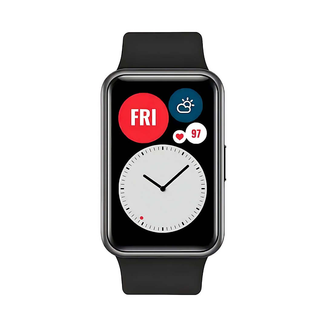 Huawei Watch Fit Active 1.64" caja de fibra polimérica black, malla graphite black de silicona TIA-B09