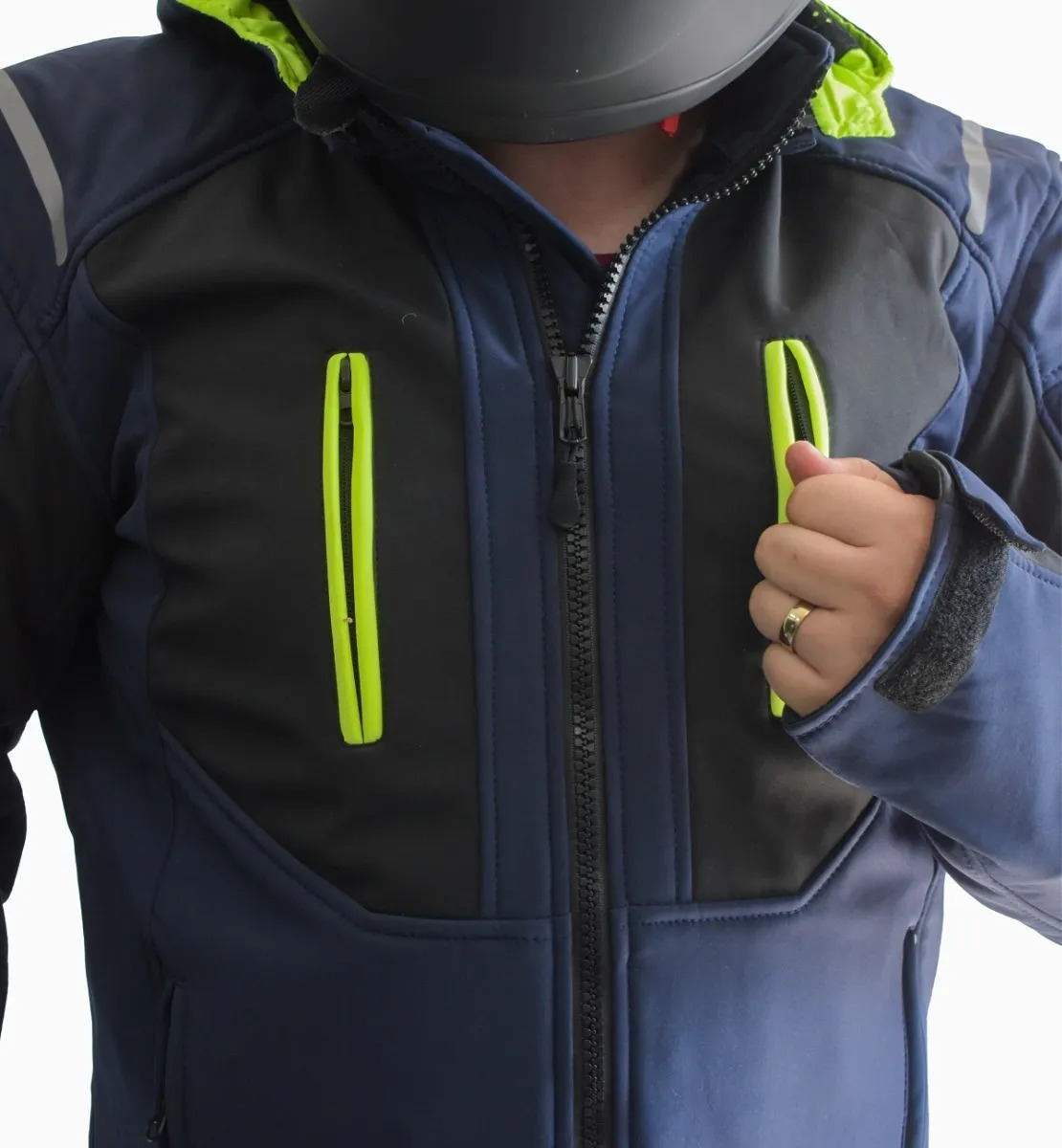 Chamarra Para Moto Hebotech Impermeable Con Protecciones