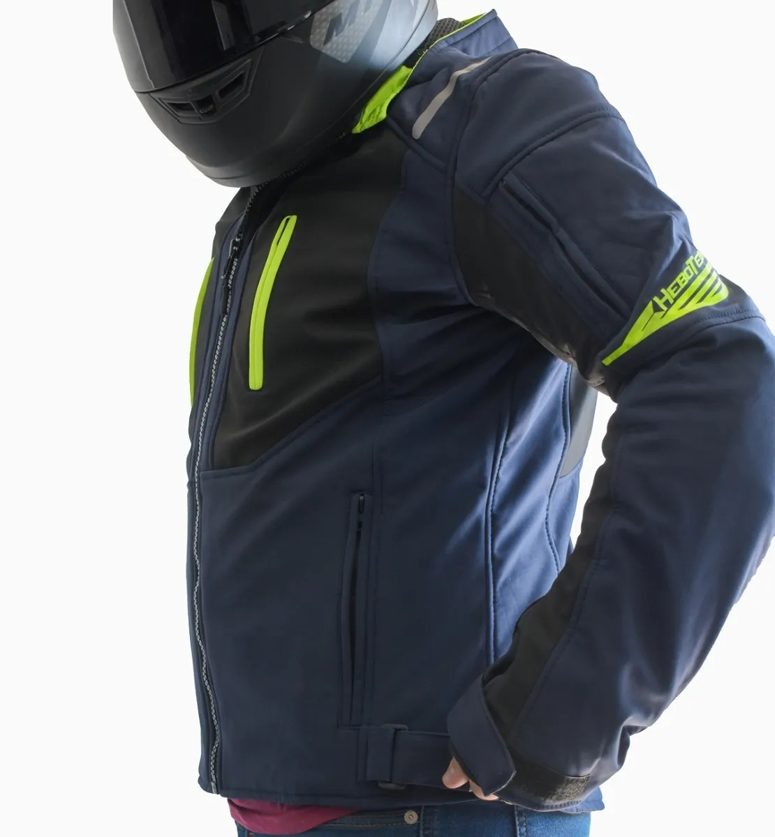 Chamarra Para Moto Hebotech Impermeable Con Protecciones
