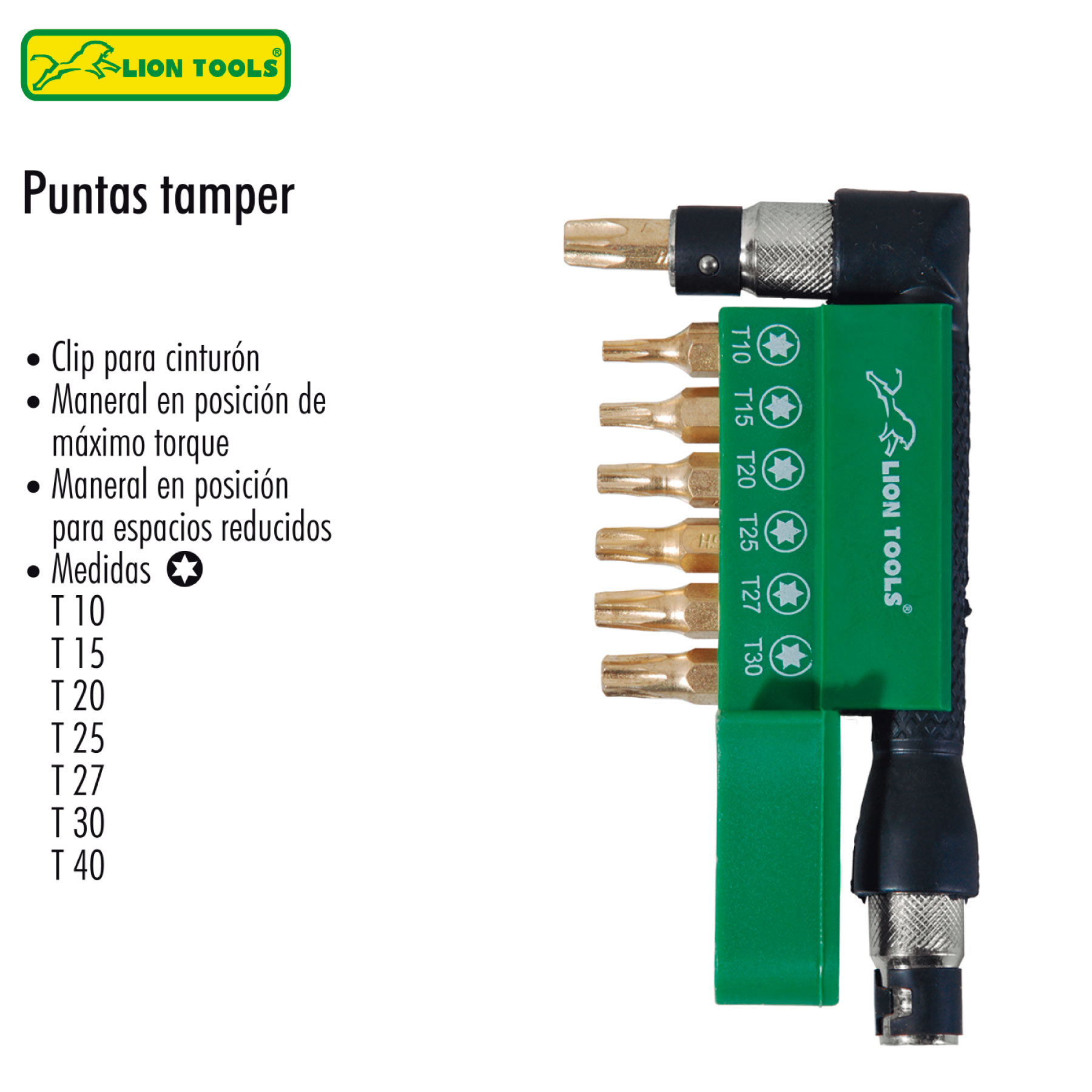 Puntas Tamper Maneral 9pzs LionTools 1600