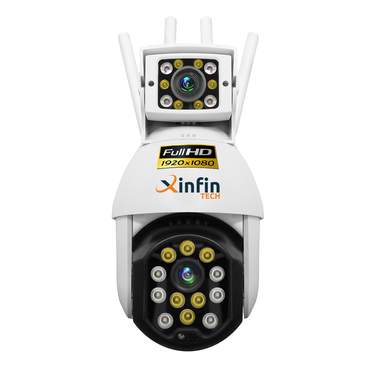 Cámara Domo Doble Lente Ip Wifi Exterior Robótica FHD 2Mpx