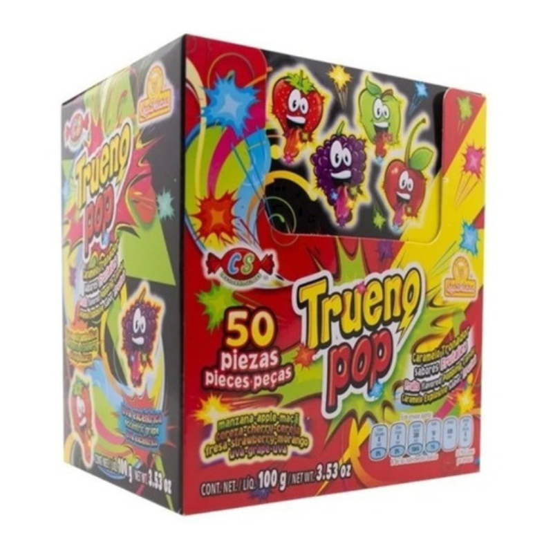 CARAMELO TRUENO POP 50 PIEZAS
