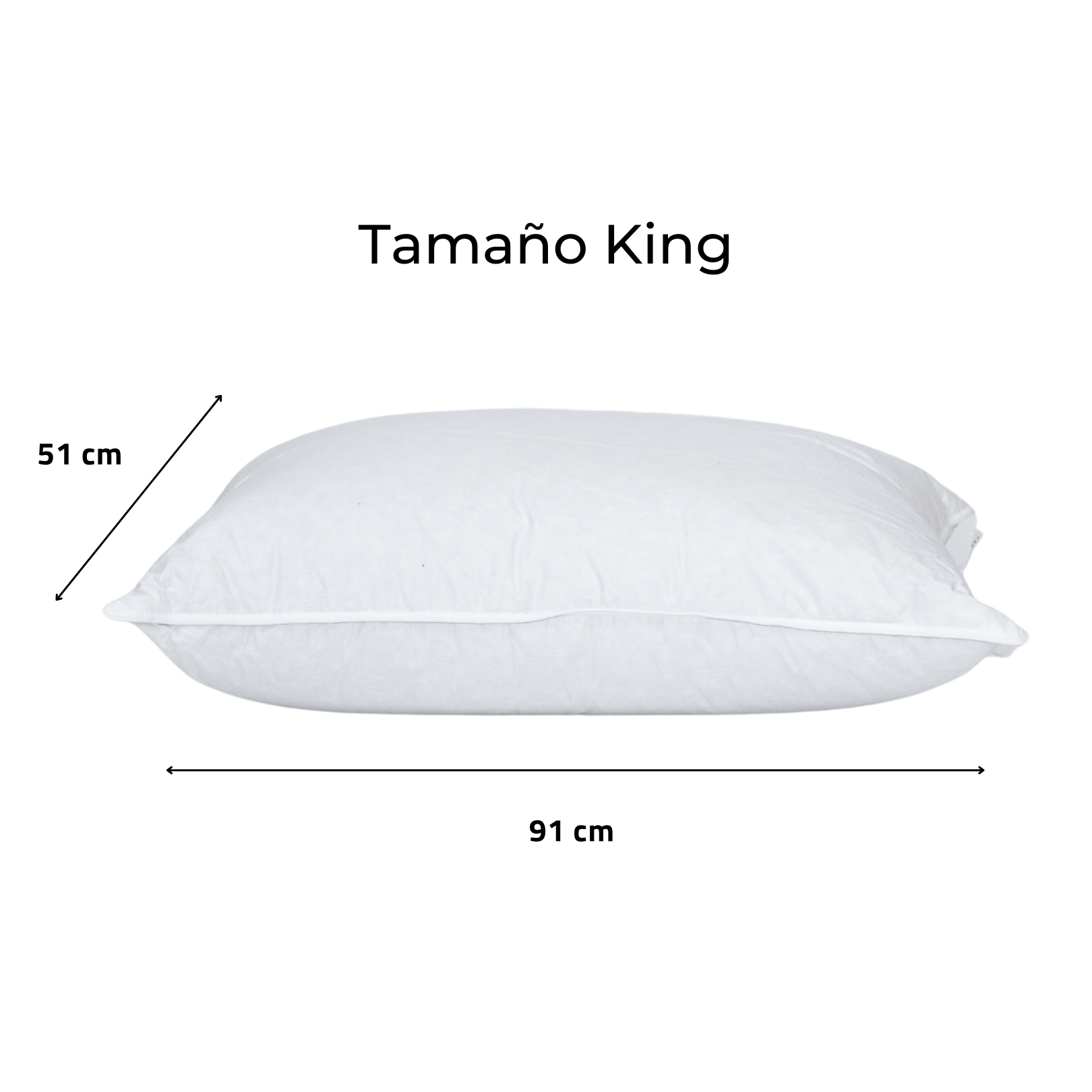 Almohada Premium De Pluma y Down Natural - King