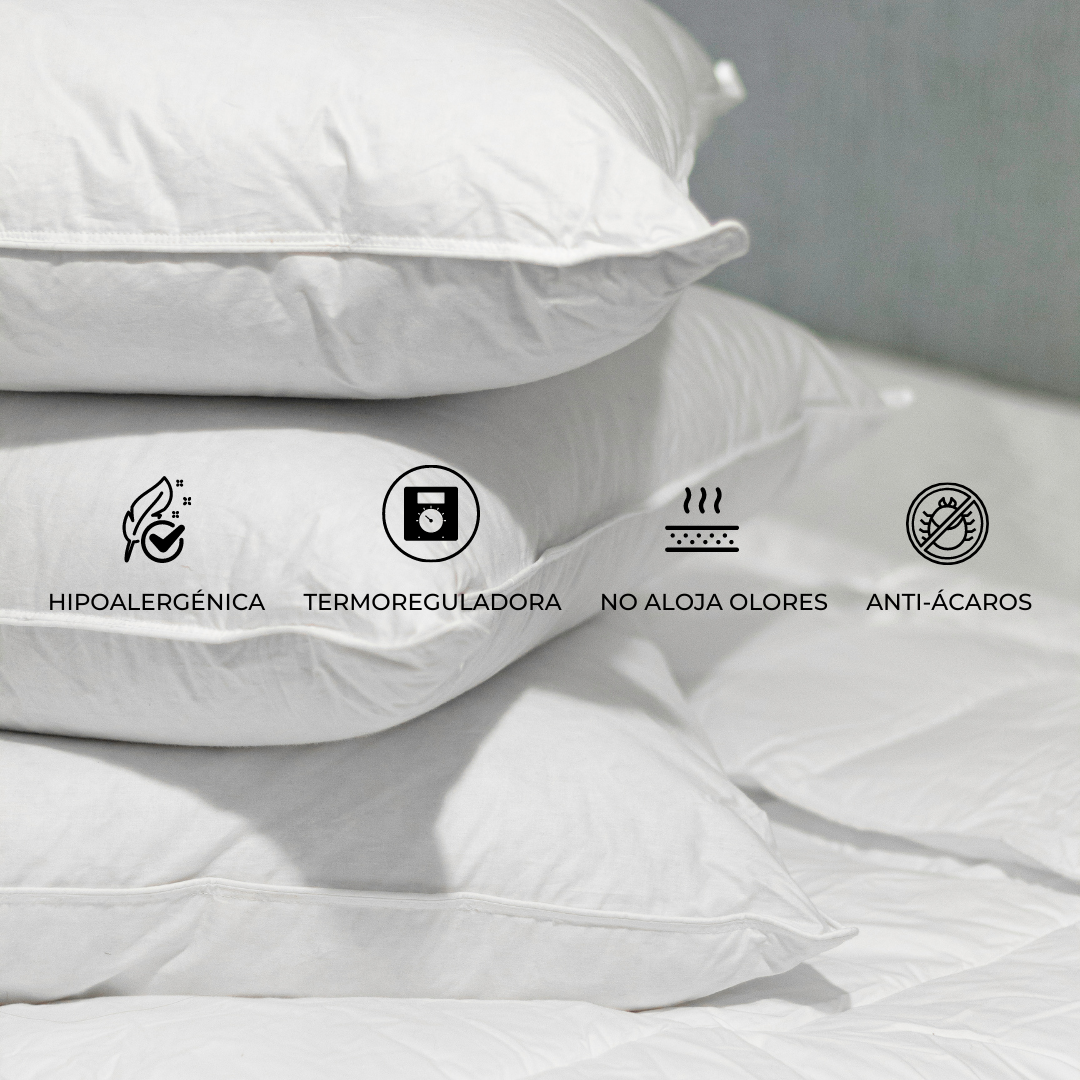 Almohada Premium De Pluma y Down Natural - King