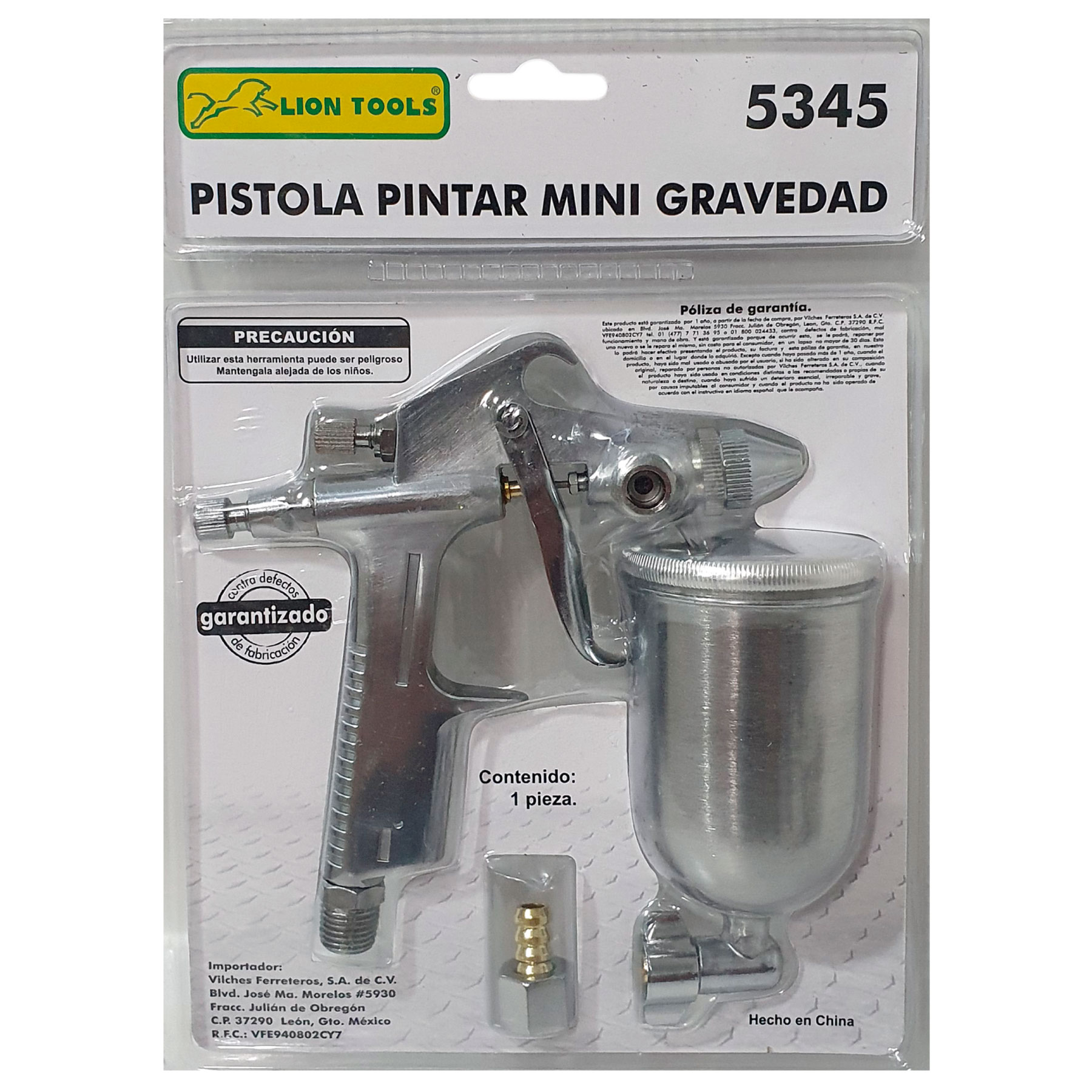 Pistola Pintar Mini Gravedad Boquilla 200 ml LionTools 5345