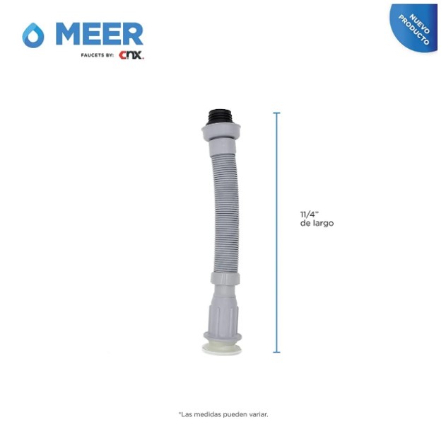  Contra Canasta en Acero Inoxidable con CESPOL Flexible de 11/4" con Cierre Giratorio